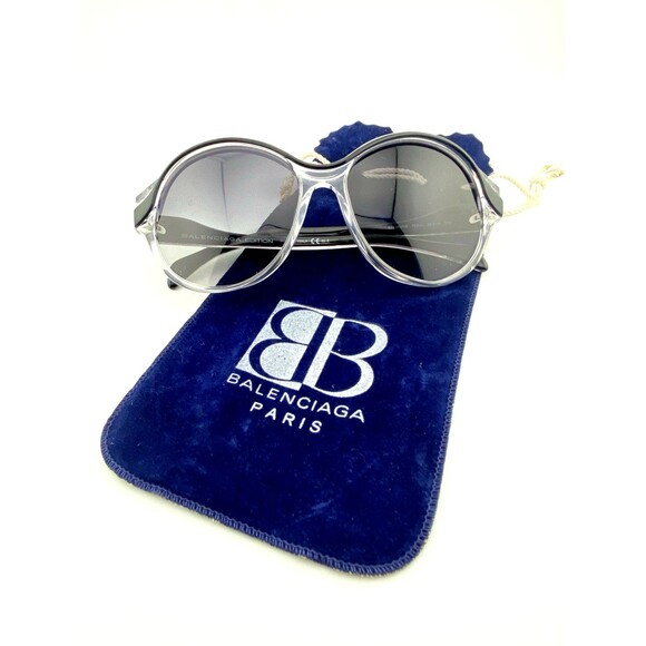 Balenciaga Edition Sunglasses BAL0103 S Clear Black Round Women\'s With Case main image 8